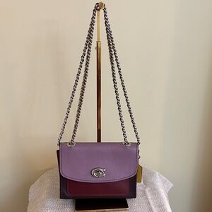Coach Cassie Women's Crossbody Bag in Purple and Burgundy
